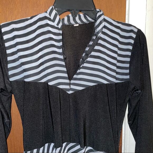 Goth Wednesday stripe maxi black - Picture 4 of 8